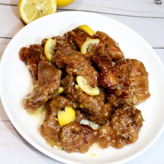 Lemon Glazed Pork Riblets - Recipe photo by piggyout