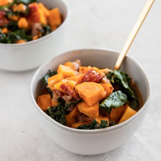 Sweet Potato and Kale Soup - Recipe photo by realandvibrant