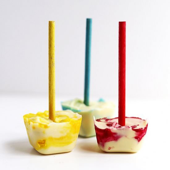 MARBLED CHOCOLATE POPS - Recipe photo by Journey into Creativity