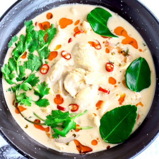 Tom Kha Gai – Coconut Chicken Soup - Recipe photo by That Spicy Chick