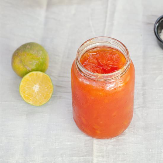 Papaya Lime Jam - Recipe photo by MasalaHerb