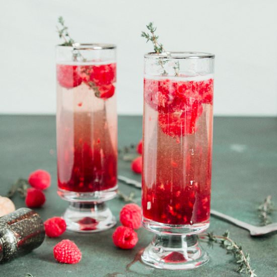 Raspberry Kir Royale - Recipe photo by honeyandbirch