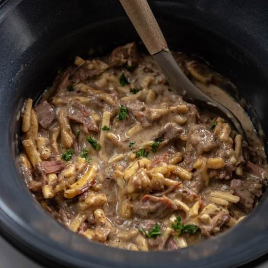 Slow Cooker Beef And Noodles - Recipe photo by slowcookergourmet