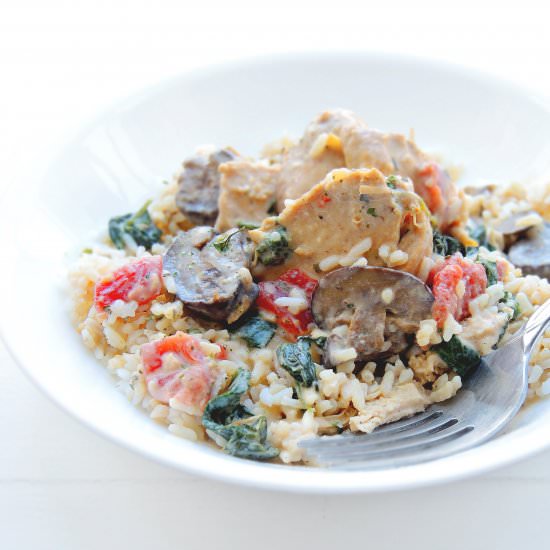 Instant Pot Tuscan Chicken over Rice - Recipe photo by Cooking Creation
