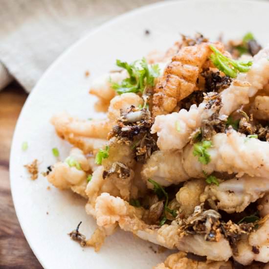 Salt and pepper squid - Recipe photo by Whole Food Bellies