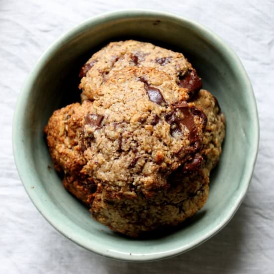 Gluten free chocolate chunk cookies - Recipe photo by Beloved Kitchen