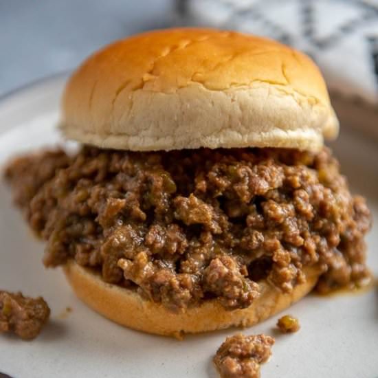Philly Cheesesteak Sloppy Joes - Recipe photo by slowcookergourmet