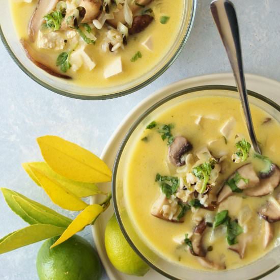 Coconut Lime Tofu Soup - Recipe photo by Inspired Edibles