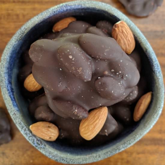 Dark Chocolate Almond Clusters - Recipe photo by scratchtobasics