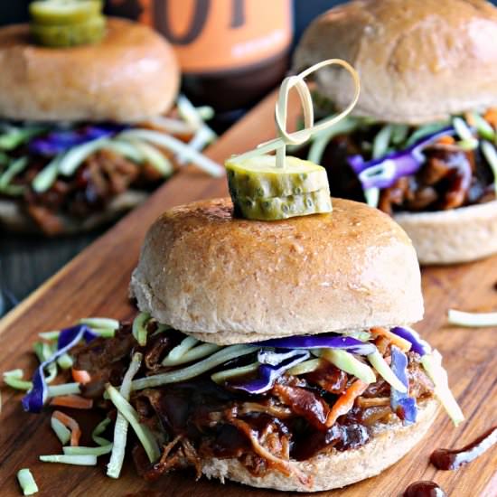 Slow Cooker Beer Braise Pulled Pork - Recipe photo by agoudalife