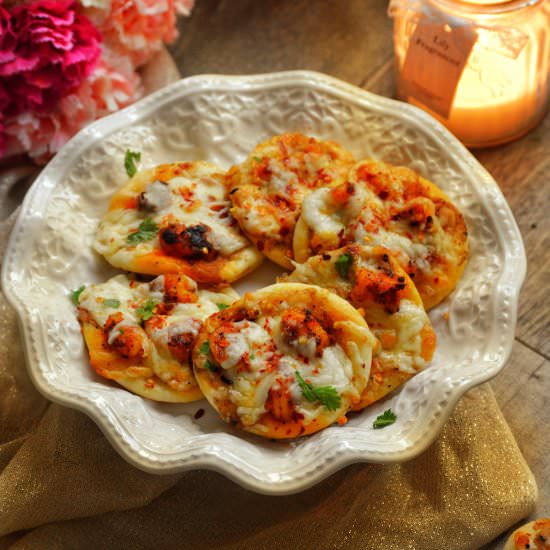 Mini Prawn White Pizza - Recipe photo by Savory and Sweet Food