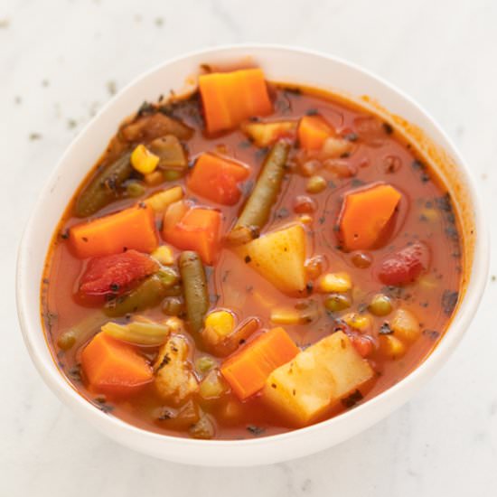 Vegetable Soup - Recipe photo by simple vegan blog