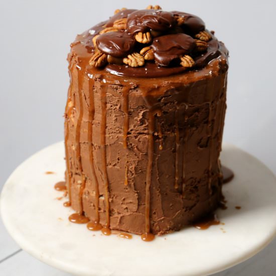 Chocolate Turtle Cake - Recipe photo by pageandplate