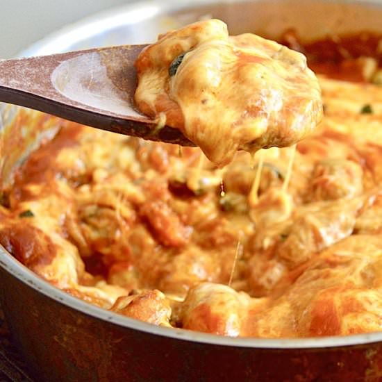 One Pan Cheesy Baked Gnocchi - Recipe photo by jeanieandluluskitchen