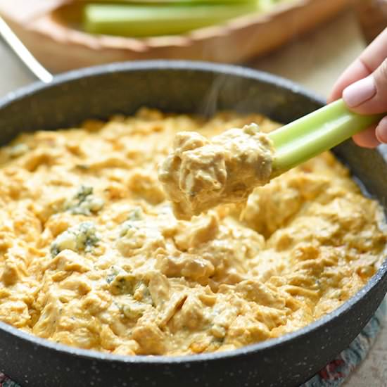 Spicy Buffalo Dip - Recipe photo by onionringsandthings