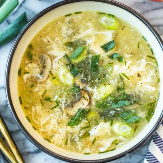 Ginger and Spring Onion Egg Drop Soup - Recipe photo by asaucykitchen
