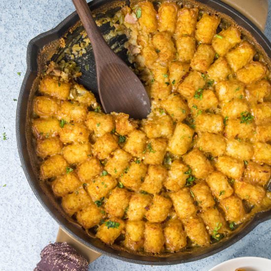 Cajun Tater Tot Casserole - Recipe photo by ChiliPepperMadness