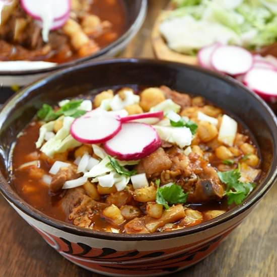 Pork Pozole Rojo - Recipe photo by onionringsandthings