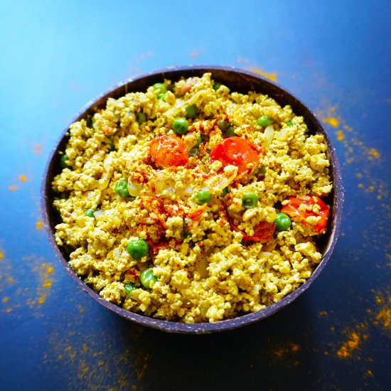 Vegan Masala Tofu Scramble/Bhurji - Recipe photo by Animagus Eats