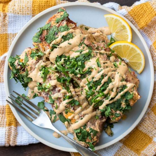Chickpea & Spinach Enchiladas - Recipe photo by veggiesdontbite