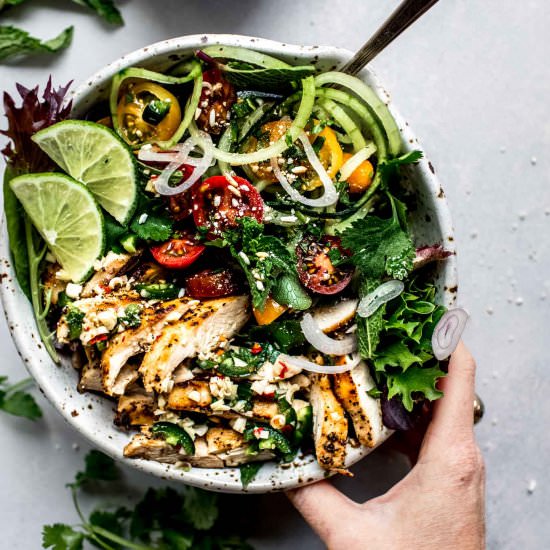 Thai Chicken Salad - Recipe photo by platingsandpairings