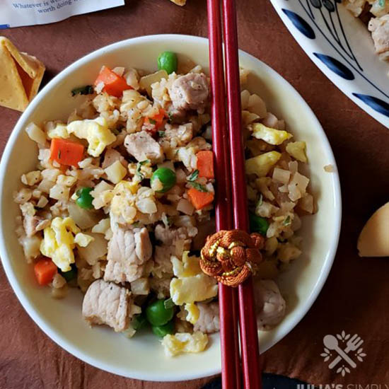 Low Carb Pork Cauli Fried Rice - Recipe photo by Julias Simply Southern