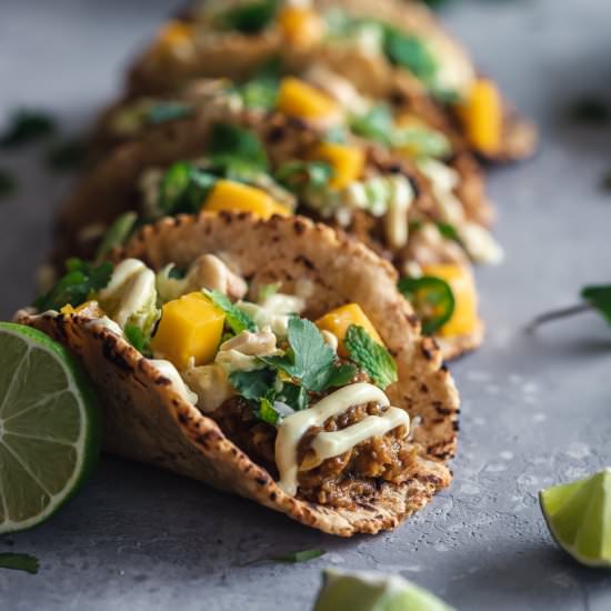 Vegan Thai Curry Tacos - Recipe photo by lepetitchefsb