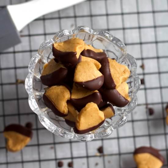Chocolate Peanut Butter Hearts - Recipe photo by The Healthy Toast