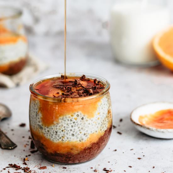 CHOCOLATE ORANGE CHIA PUDDING - Recipe photo by healthylittlecravings