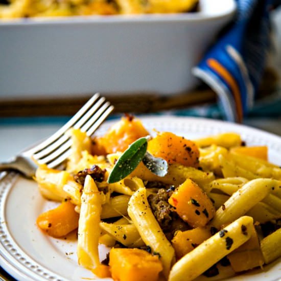 Sausage Butternut Squash Pasta - Recipe photo by lifeloveandgoodfood