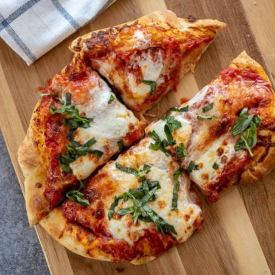 Air Fryer Margherita Pizza - Recipe photo by garnishedplate
