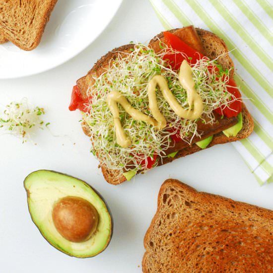 Smoked Tofu and Sprouts Sandwich - Recipe photo by alisonsallspice