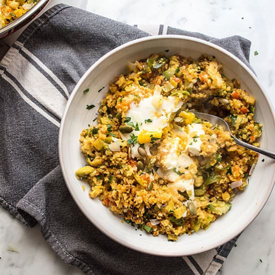 Veggie & Egg Cauliflower Rice Bowls - Recipe photo by lemonsandbasil