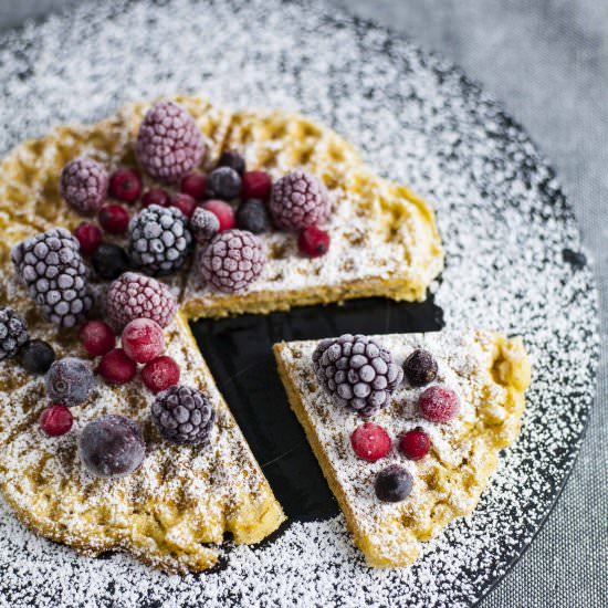 Crispy Vegan Waffles w/ Red Lentils - Recipe photo by MyPurePlants