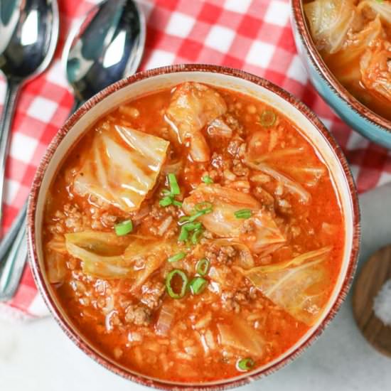 Instant Pot Stuffed Cabbage Soup - Recipe photo by aforkstale