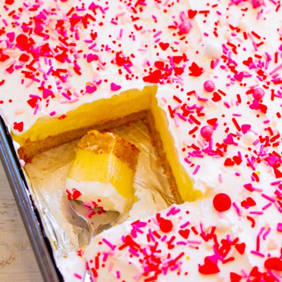 Valentine Sugar Cookie Bars - Recipe photo by Averie