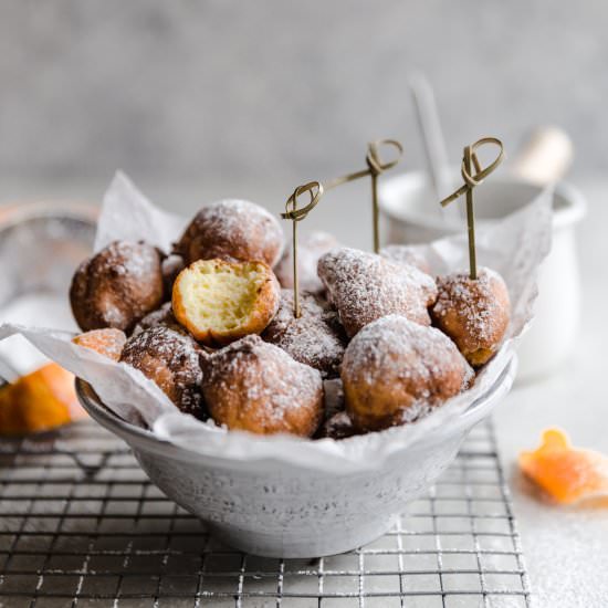 ricotta fritters with cara cara - Recipe photo by wellseasonedstudio