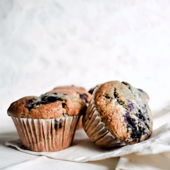 bakery style blueberry muffins - Recipe photo by Shivani Loves Food