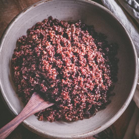 Instant Pot Red Quinoa - Recipe photo by moon and spoon and yum.