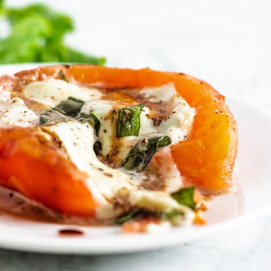 Roasted Caprese Stuffed Tomatoes - Recipe photo by EatLiftBe