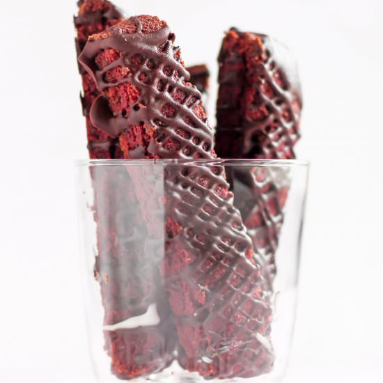 Healthy Red Velvet Biscotti - Recipe photo by dessertswithbenefits