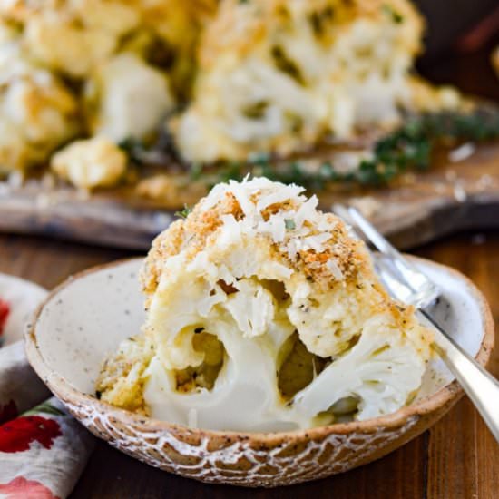 Breaded Cheesy Cauliflower - Recipe photo by linger