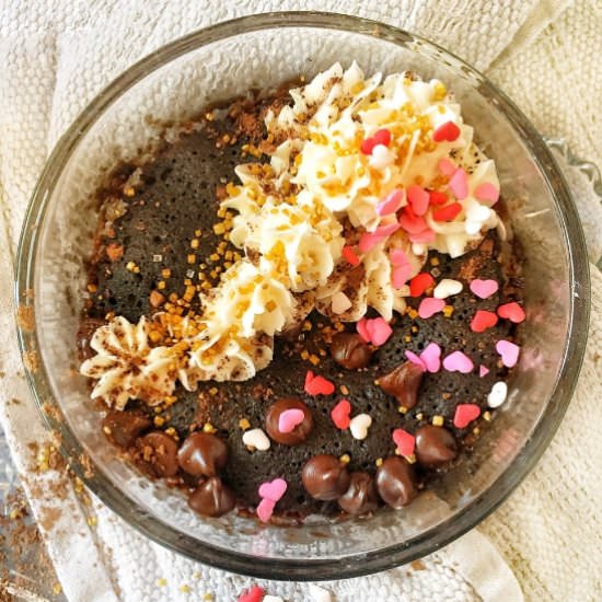 Vegan Chocolate Espresso Mug Cake - Recipe photo by Megan Kerry