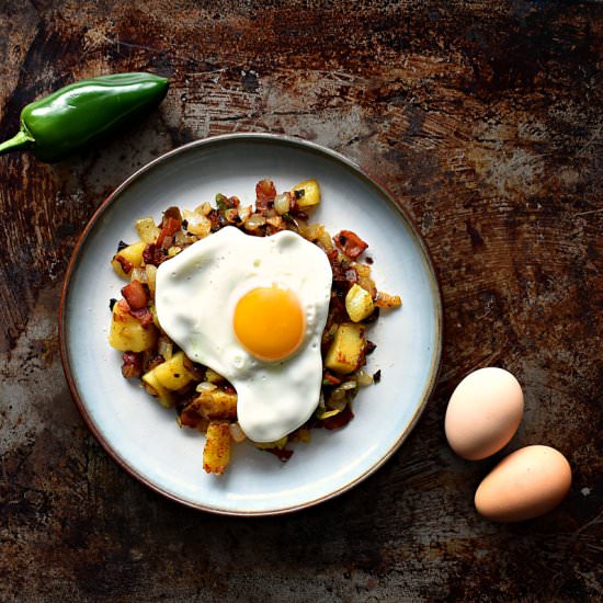 Breakfast Potato Hash - Recipe photo by The Boozy Oyster