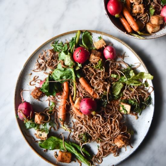 Sweet and sticky buckwheat noodles - Recipe photo by georgeats