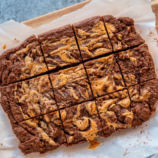 Keto Peanut Butter Brownies - Recipe photo by Appetite For Energy