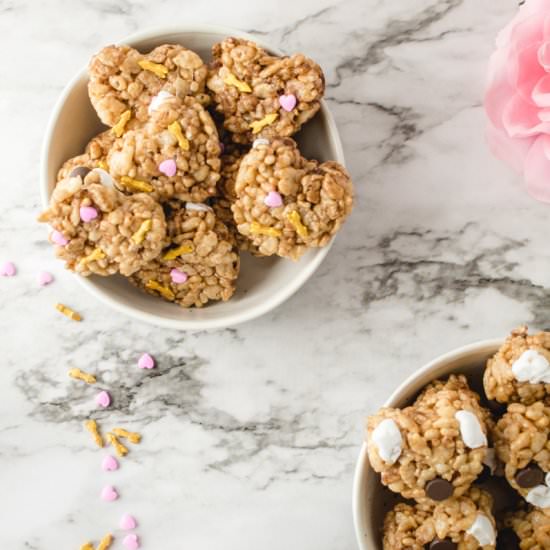 Valentine's Day Rice Krispy Treats - Recipe photo by More Than You Can Chew