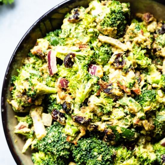 Vegan Paleo Broccoli Cashew Salad - Recipe photo by foodfaithfitness