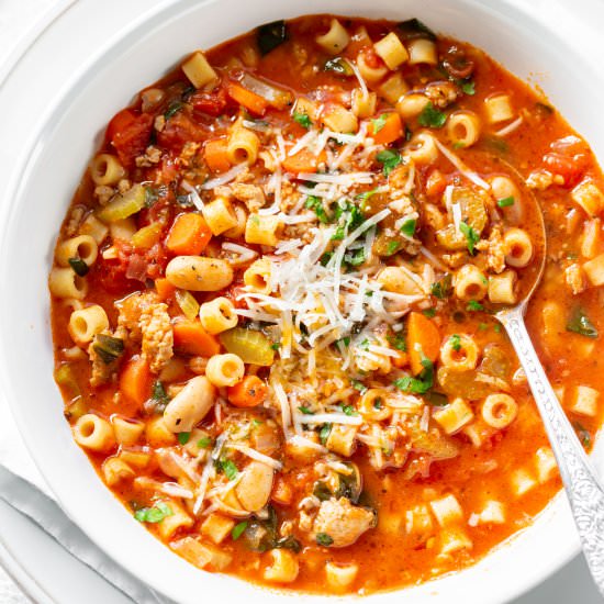 Pasta e Fagioli Soup - Recipe photo by Savingroomfordessert