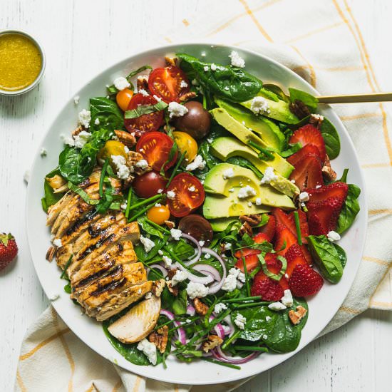 Strawberry Spinach Salad - Recipe photo by Never Not Hungry